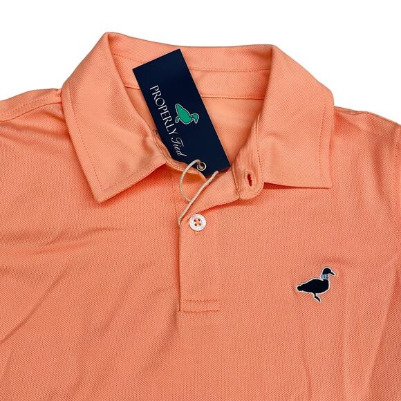 NWT Properly Tied Size YM (10-12) Canal Polo in Melon - Picture 2 of 3